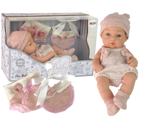 Sweet Baby Doll Sweater Hat Pink 30cm