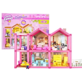 Childrens Doll House With Accessories 136 PCS