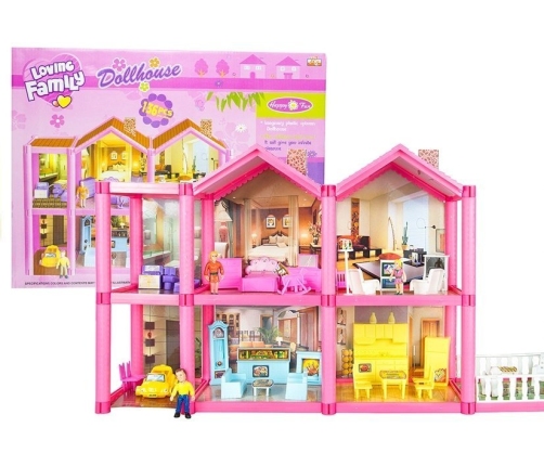 Childrens Doll House With Accessories 136 PCS