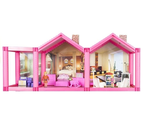 Childrens Doll House With Accessories 136 PCS