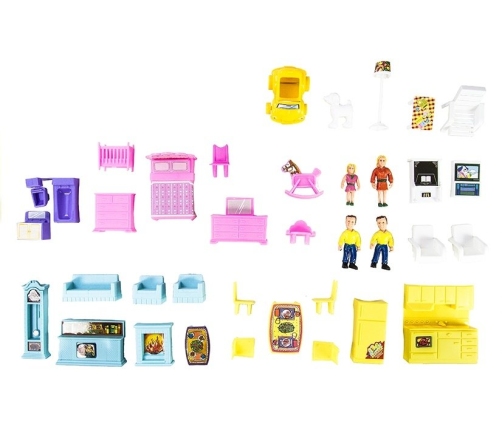 Childrens Doll House With Accessories 136 PCS