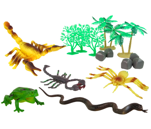 Reptile Amphibian Figure Set Accessories 22 pcs.