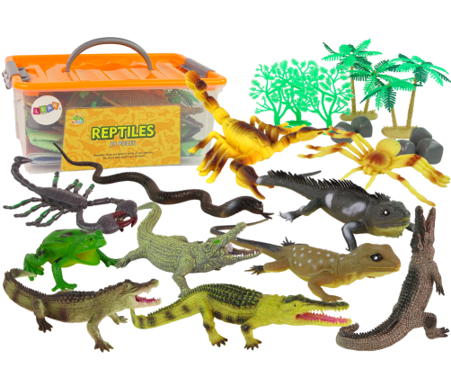 Reptile Amphibian Figure Set Accessories 22 pcs.