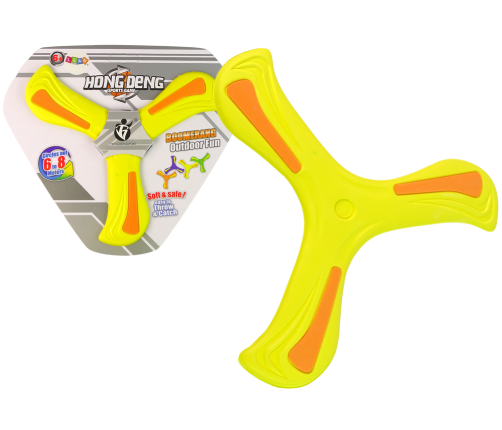 Boomerang Flying Disc Thrower Yellow For Kids