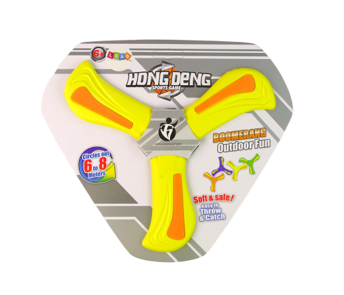 Boomerang Flying Disc Thrower Yellow For Kids