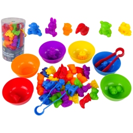 Colour Sorting Toy Animals Teddy Bear Frog 36 Pieces