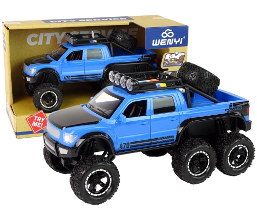 Off-Road Car Friction Drive Big Wheels 1:16 Blue