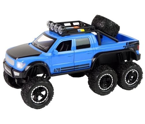 Off-Road Car Friction Drive Big Wheels 1:16 Blue