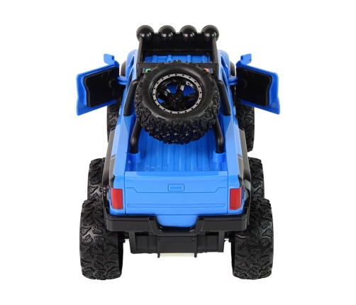 Off-Road Car Friction Drive Big Wheels 1:16 Blue