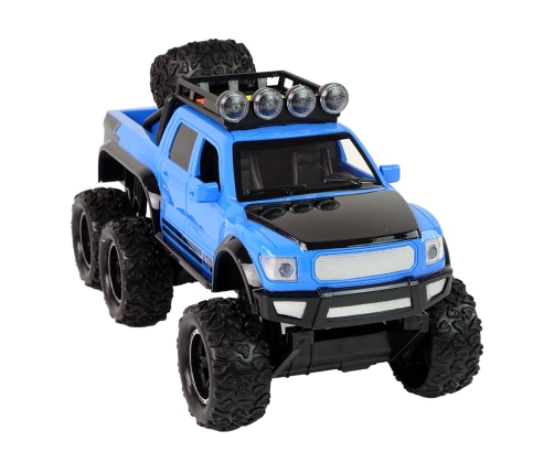 Off-Road Car Friction Drive Big Wheels 1:16 Blue