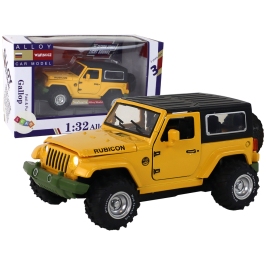 Off-Road Car Battery Powered Friction Drive Metal Yellow 1:32