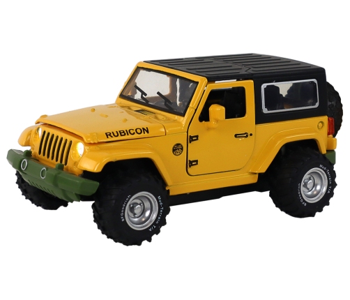 Off-Road Car Battery Powered Friction Drive Metal Yellow 1:32