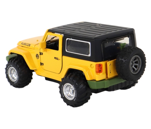 Off-Road Car Battery Powered Friction Drive Metal Yellow 1:32