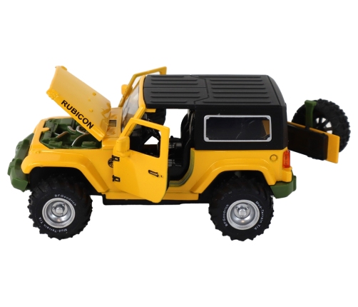 Off-Road Car Battery Powered Friction Drive Metal Yellow 1:32