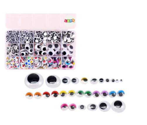 Set of Self-Adhesive Eyelets Movable Colorful Organizer 750 pcs.