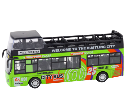 Tourist Coach Double Decker Openable Door Green