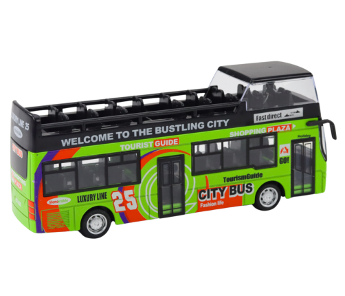 Tourist Coach Double Decker Openable Door Green