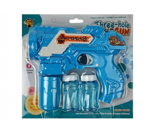 Soap Bubble Gun 3 Barrels Lights and Sound