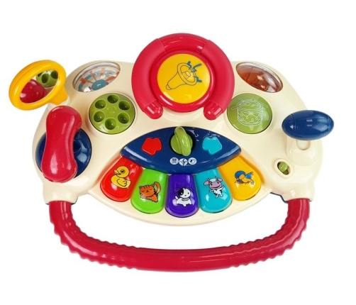 Interactive Baby Steering Wheel Piano Animal Sounds Phone