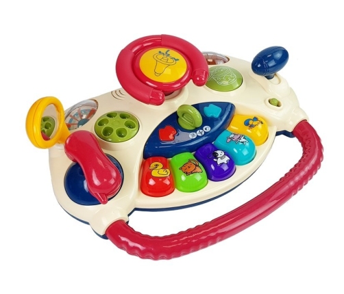 Interactive Baby Steering Wheel Piano Animal Sounds Phone