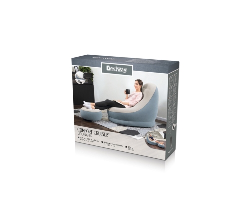 Bestway 75053 inflatable armchair with footrest 122 x 94 x 81 cm