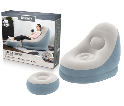 Bestway 75053 inflatable armchair with footrest 122 x 94 x 81 cm