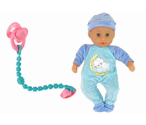 Baby Doll Sound Dummy Bib Blue Cat Pyjamas