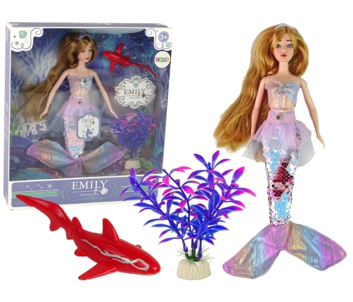 Emily the Mermaid Baby Doll Pink Accessories