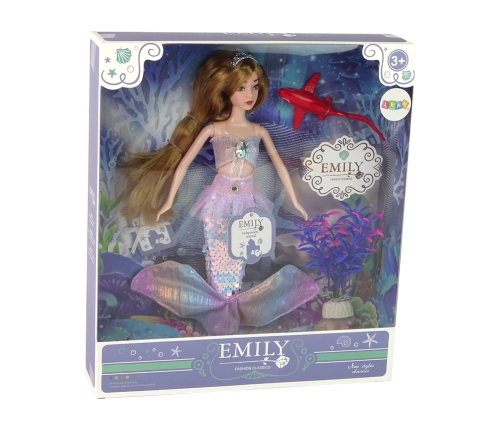 Emily the Mermaid Baby Doll Pink Accessories