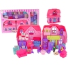 Set Villa Cottage with Lights Plastic Pink