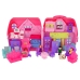 Set Villa Cottage with Lights Plastic Pink