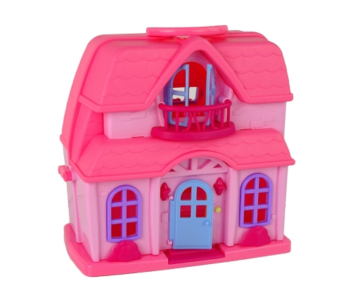 Set Villa Cottage with Lights Plastic Pink