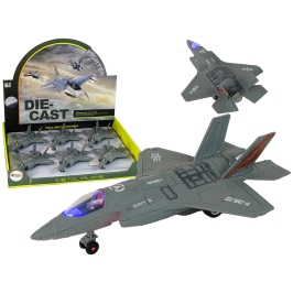 Airplane Friction Drive Lights Sounds 1:72 Dark Gray