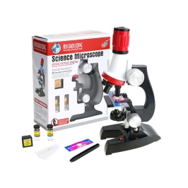 Science microscope educational toy with accessories