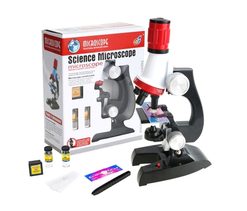 Science microscope educational toy with accessories