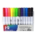 Set of 12 double-sided markers in different colors in an organizer