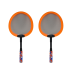 Set of 2 Badminton Rackets, 2 Badminton Shuttles, Orange