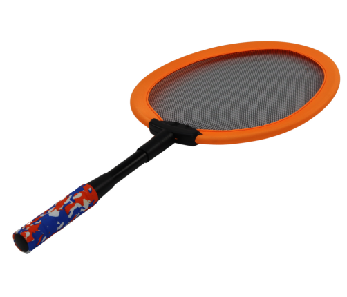 Set of 2 Badminton Rackets, 2 Badminton Shuttles, Orange