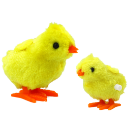 Jumping Wind-Up Chicken Plush Yellow