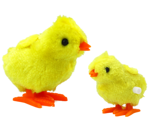 Jumping Wind-Up Chicken Plush Yellow