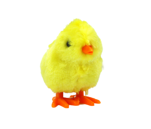 Jumping Wind-Up Chicken Plush Yellow