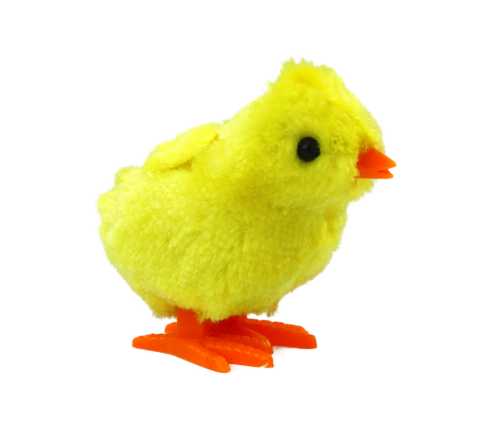 Jumping Wind-Up Chicken Plush Yellow