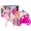 Doll With Carriage Horse Carriage Princess Pink Pegasus Set