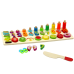 Educational Set Sorter Wooden Board Learning Mathematics Fruit