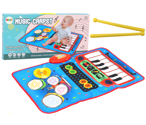 Music Mat 2in1 Interactive Drums Piano Sticks