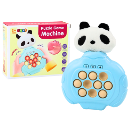 Pop-It Panda Game Plush Blue Arcade Console Pad Vibrations