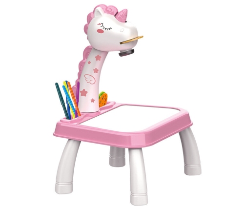 Unicorn Projector Painting Table Blackboard Pink