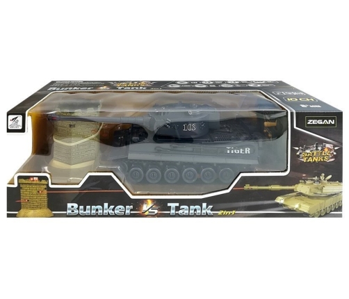 R/C Tank 1:28 with Enemy Bunker Black Tiger I