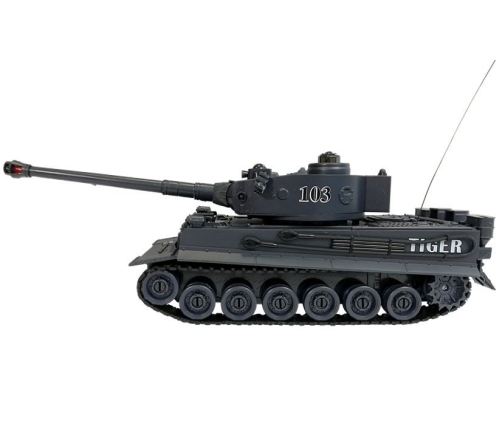 R/C Tank 1:28 with Enemy Bunker Black Tiger I