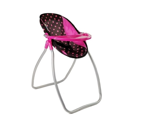 Doll Swing Alice High Chair Black-Pink